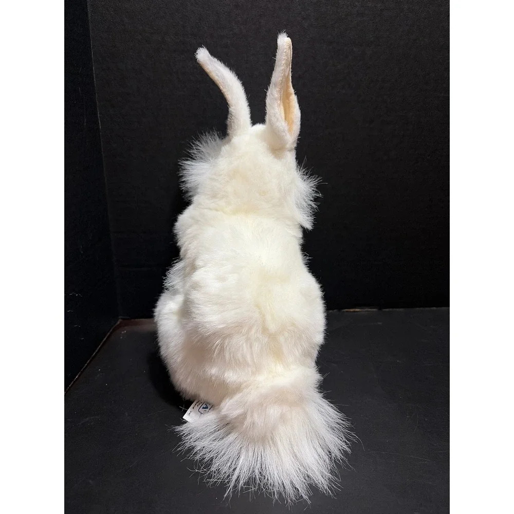 Hansa Toy International White Rabbit Plush Realistic Standing Bunny 12 Inch 2004
